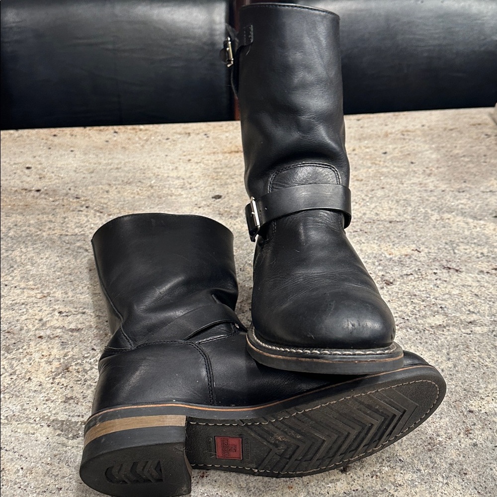 Mason Black Leather Engineer Boot - image 9